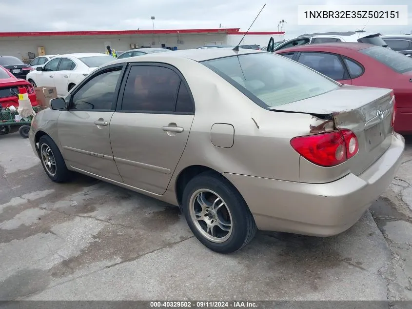 1NXBR32E35Z502151 2005 Toyota Corolla Le