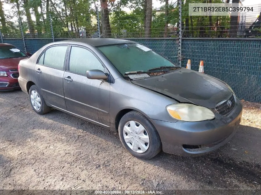 2005 Toyota Corolla Le VIN: 2T1BR32E85C399794 Lot: 40330694