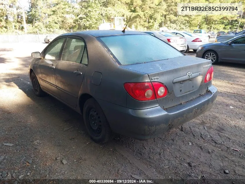 2005 Toyota Corolla Le VIN: 2T1BR32E85C399794 Lot: 40330694