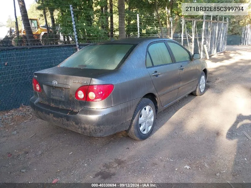 2005 Toyota Corolla Le VIN: 2T1BR32E85C399794 Lot: 40330694