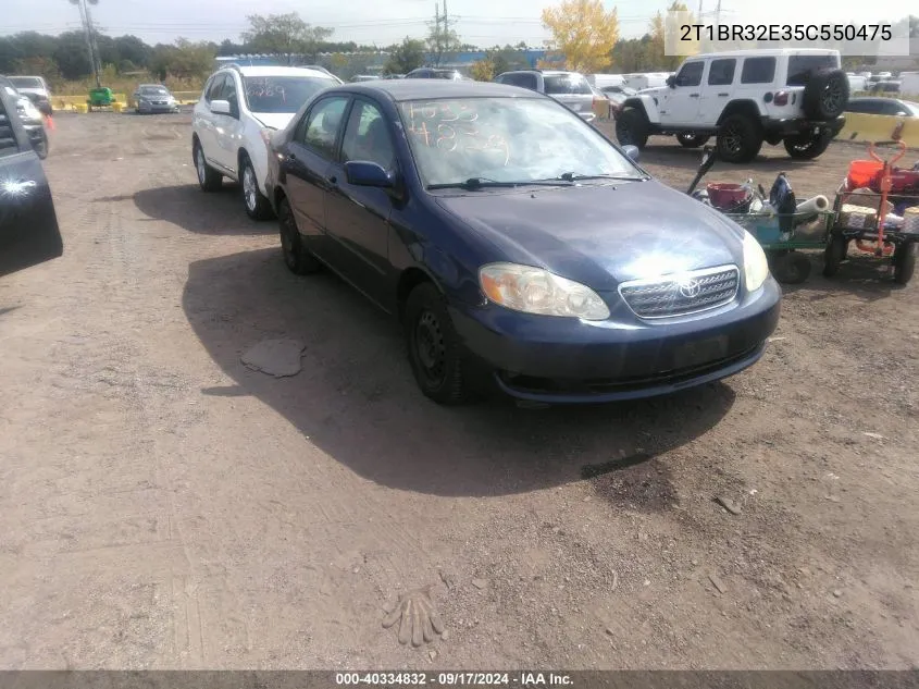 2005 Toyota Corolla Le VIN: 2T1BR32E35C550475 Lot: 40334832