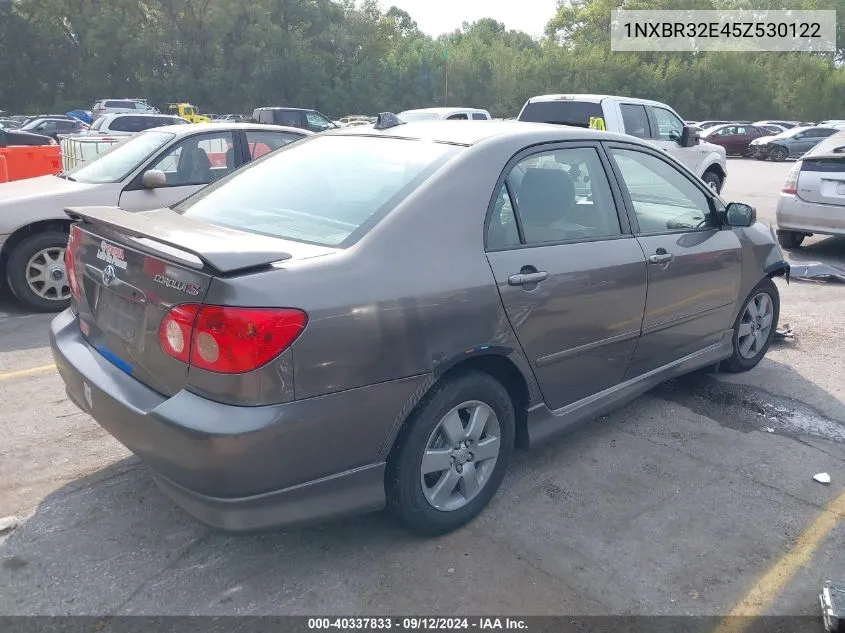 2005 Toyota Corolla S VIN: 1NXBR32E45Z530122 Lot: 40337833