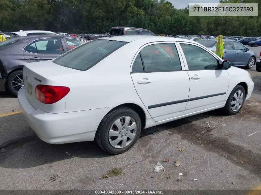 2005 Toyota Corolla Ce VIN: 2T1BR32E15C327593 Lot: 40342389