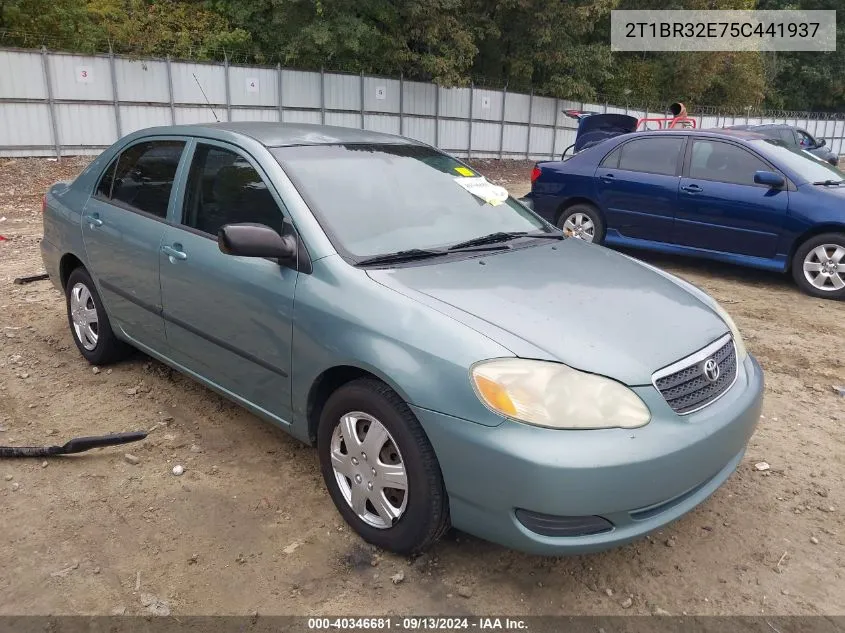 2005 Toyota Corolla Ce VIN: 2T1BR32E75C441937 Lot: 40346681