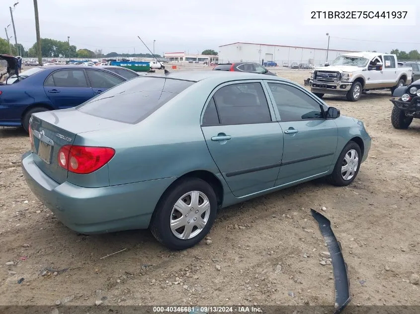 2005 Toyota Corolla Ce VIN: 2T1BR32E75C441937 Lot: 40346681