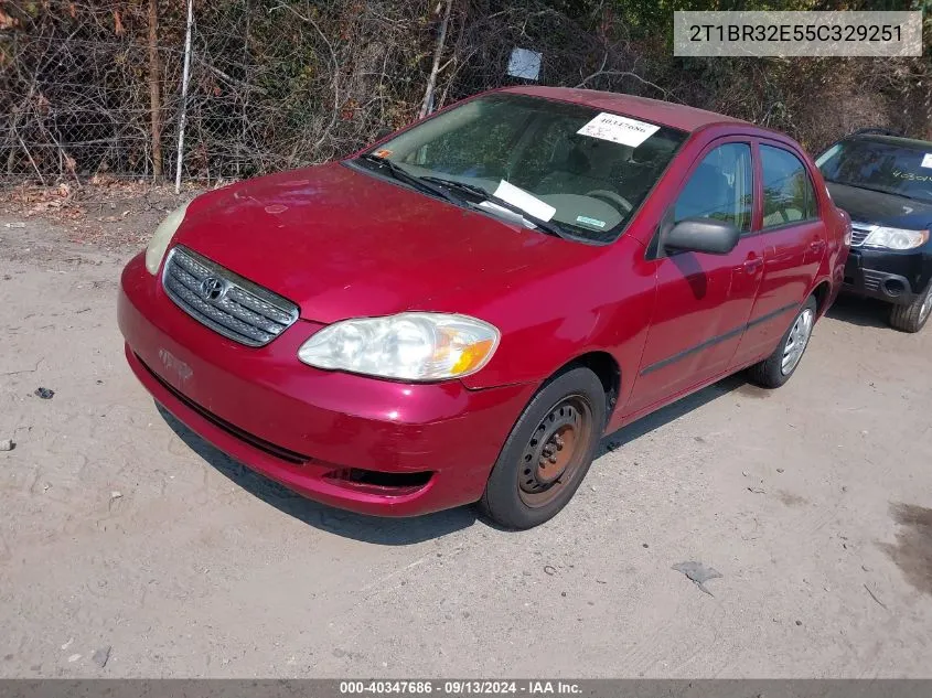 2005 Toyota Corolla Ce VIN: 2T1BR32E55C329251 Lot: 40347686