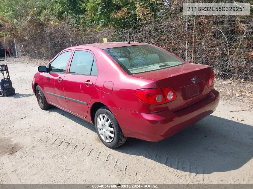 2005 Toyota Corolla Ce VIN: 2T1BR32E55C329251 Lot: 40347686