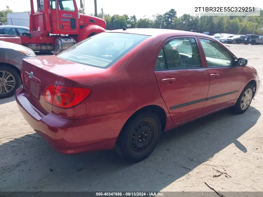 2005 Toyota Corolla Ce VIN: 2T1BR32E55C329251 Lot: 40347686