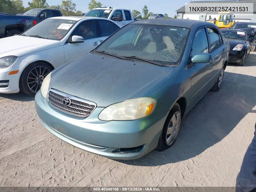 2005 Toyota Corolla Le VIN: 1NXBR32E25Z421531 Lot: 40348166