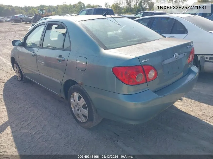 2005 Toyota Corolla Le VIN: 1NXBR32E25Z421531 Lot: 40348166