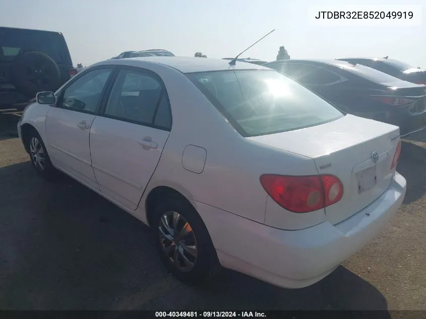 2005 Toyota Corolla Le VIN: JTDBR32E852049919 Lot: 40349481