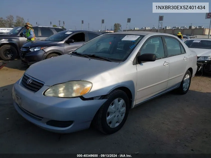 2005 Toyota Corolla Le VIN: 1NXBR30EX5Z401434 Lot: 40349600