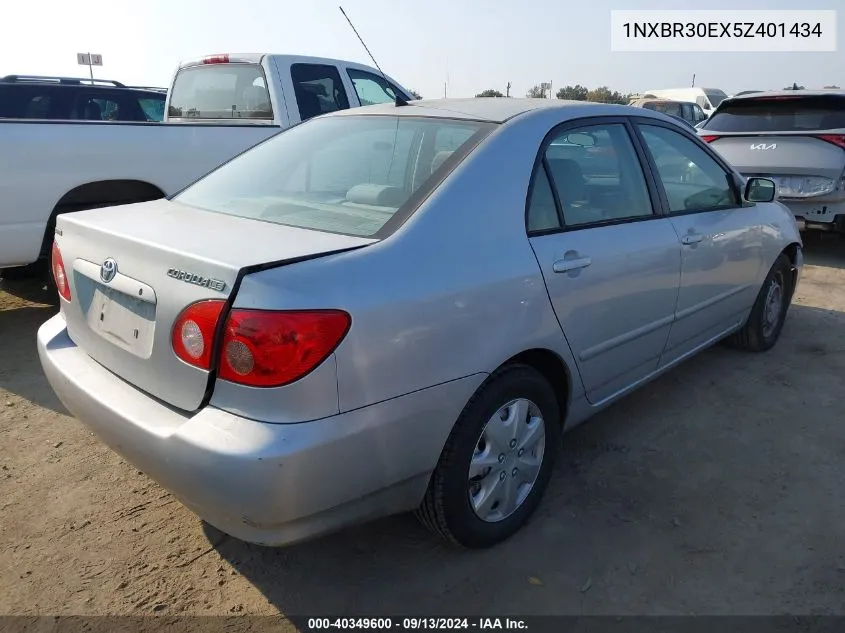 2005 Toyota Corolla Le VIN: 1NXBR30EX5Z401434 Lot: 40349600