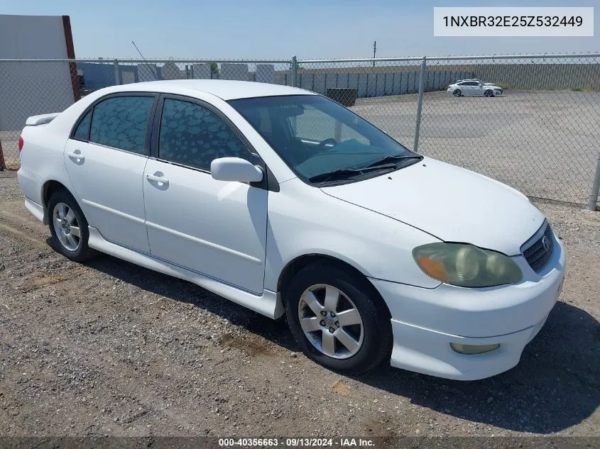 2005 Toyota Corolla S VIN: 1NXBR32E25Z532449 Lot: 40356663