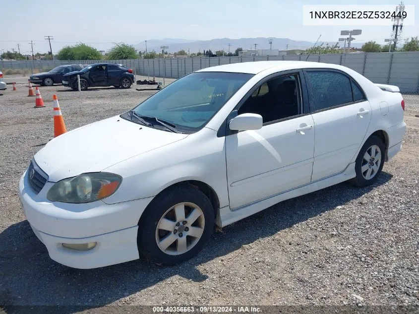 2005 Toyota Corolla S VIN: 1NXBR32E25Z532449 Lot: 40356663