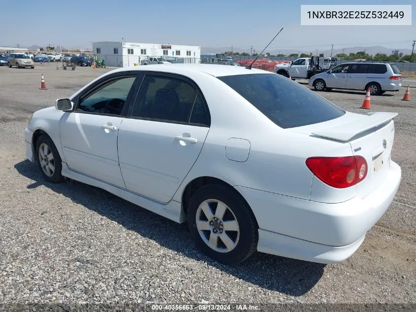 2005 Toyota Corolla S VIN: 1NXBR32E25Z532449 Lot: 40356663