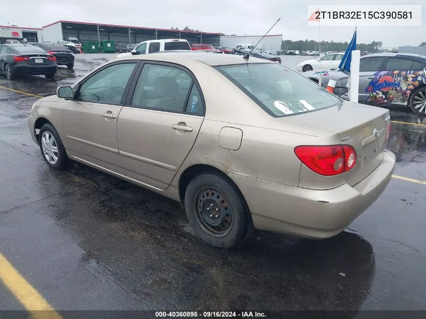 2005 Toyota Corolla Ce/Le/S VIN: 2T1BR32E15C390581 Lot: 40360895