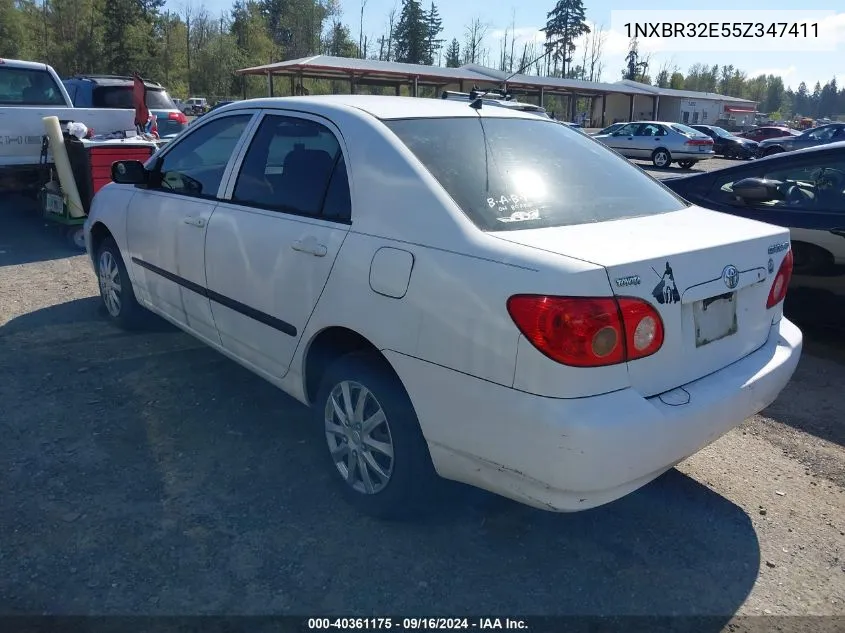 2005 Toyota Corolla Ce VIN: 1NXBR32E55Z347411 Lot: 40361175