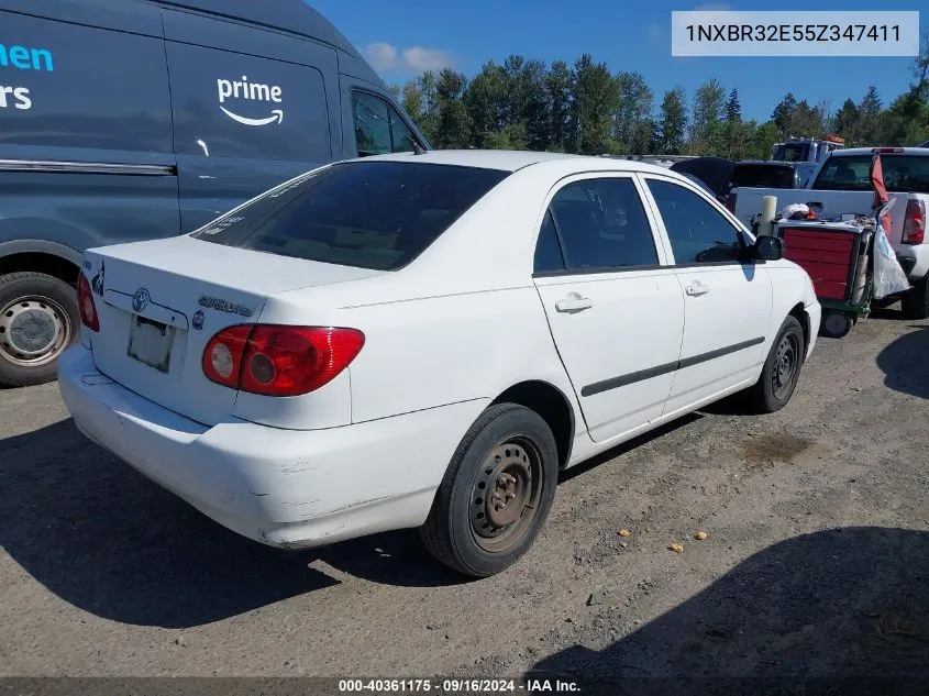 2005 Toyota Corolla Ce VIN: 1NXBR32E55Z347411 Lot: 40361175