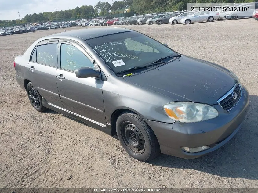 2005 Toyota Corolla Le VIN: 2T1BR32E15C323401 Lot: 40377292