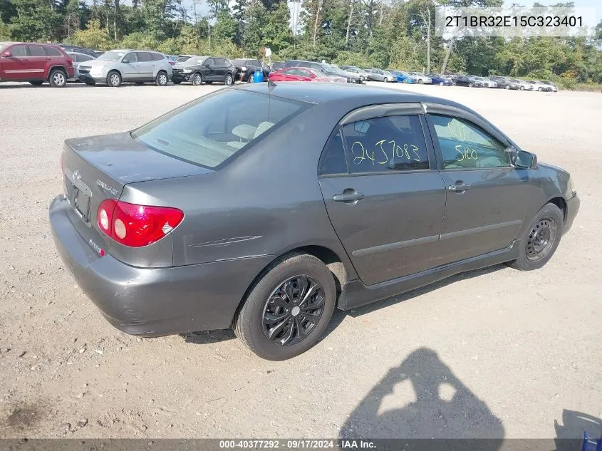 2005 Toyota Corolla Le VIN: 2T1BR32E15C323401 Lot: 40377292