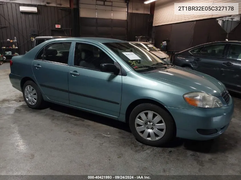 2005 Toyota Corolla Ce VIN: 2T1BR32E05C327178 Lot: 40421993