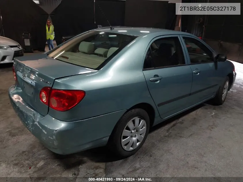 2005 Toyota Corolla Ce VIN: 2T1BR32E05C327178 Lot: 40421993