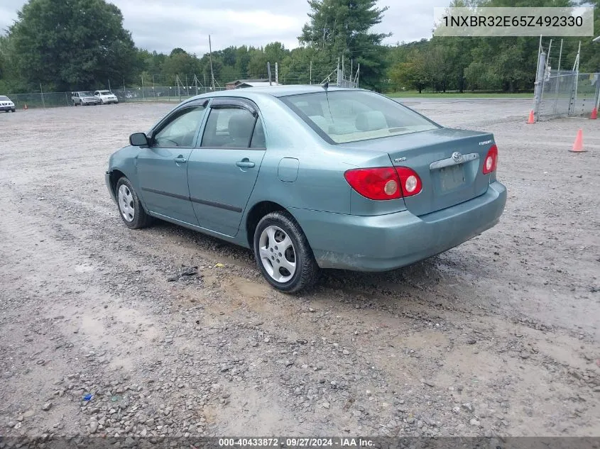 2005 Toyota Corolla Ce/Le/S VIN: 1NXBR32E65Z492330 Lot: 40433872