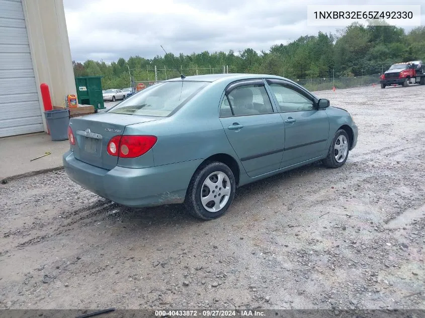 2005 Toyota Corolla Ce/Le/S VIN: 1NXBR32E65Z492330 Lot: 40433872