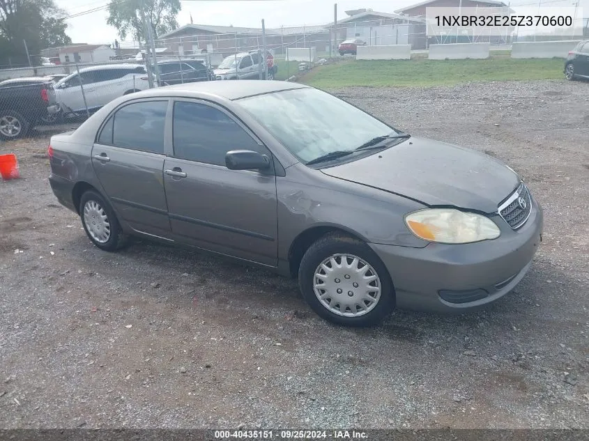 2005 Toyota Corolla Ce VIN: 1NXBR32E25Z370600 Lot: 40435151