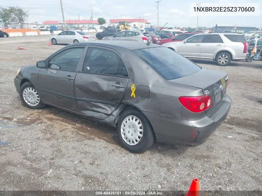 2005 Toyota Corolla Ce VIN: 1NXBR32E25Z370600 Lot: 40435151