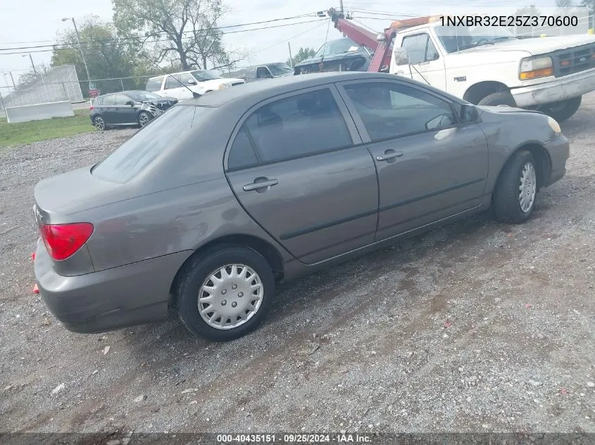 2005 Toyota Corolla Ce VIN: 1NXBR32E25Z370600 Lot: 40435151