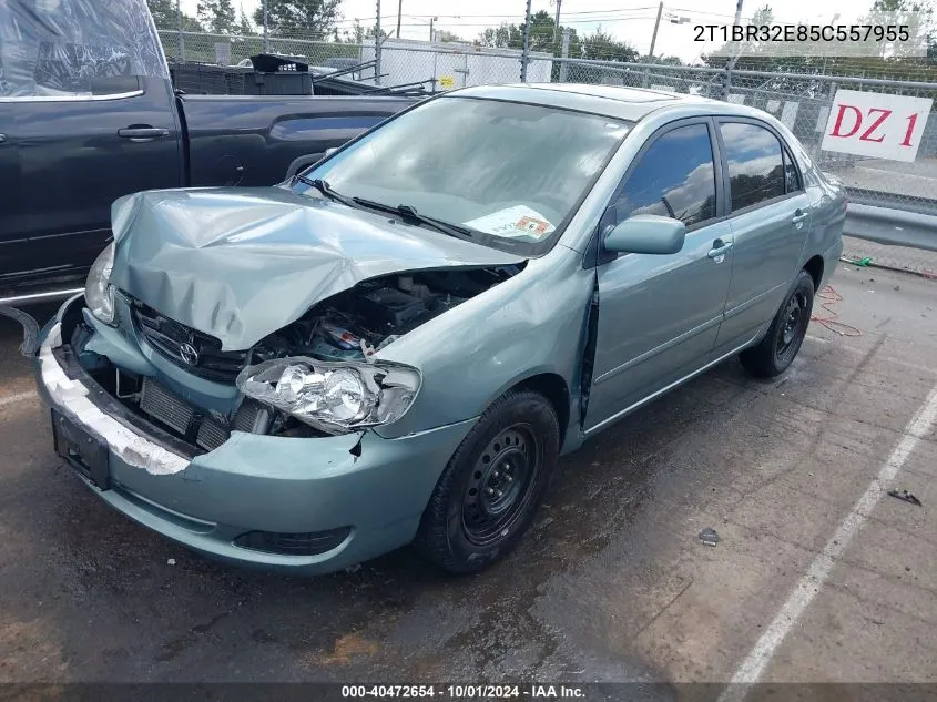 2005 Toyota Corolla Le VIN: 2T1BR32E85C557955 Lot: 40472654