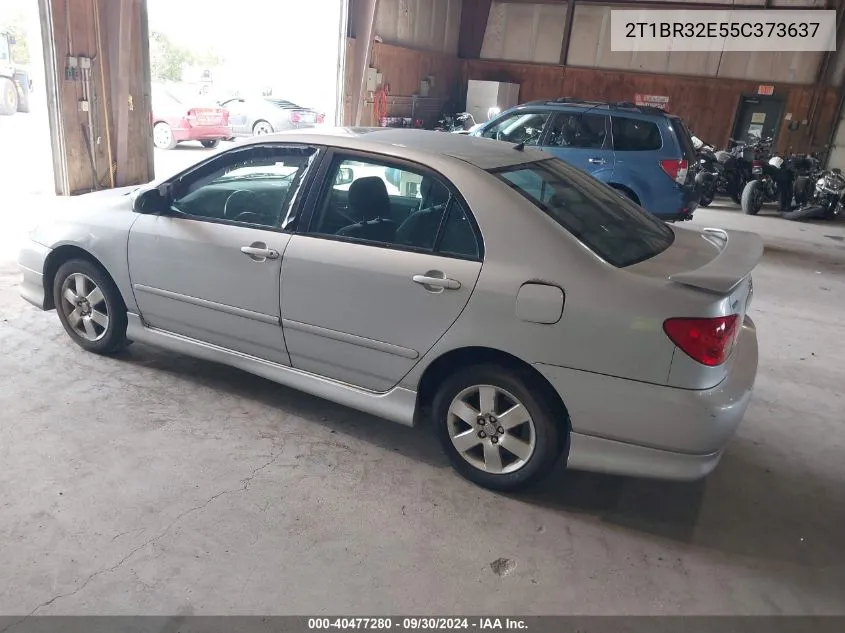 2005 Toyota Corolla S VIN: 2T1BR32E55C373637 Lot: 40477280