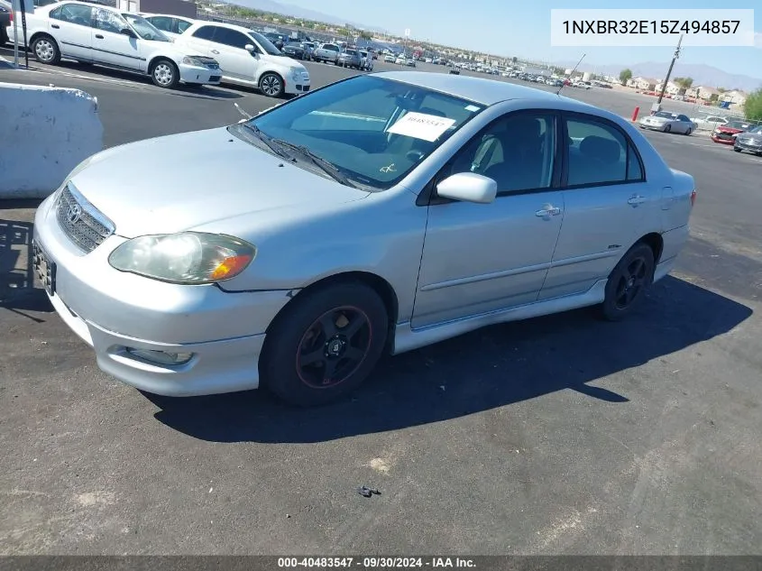 2005 Toyota Corolla S VIN: 1NXBR32E15Z494857 Lot: 40483547