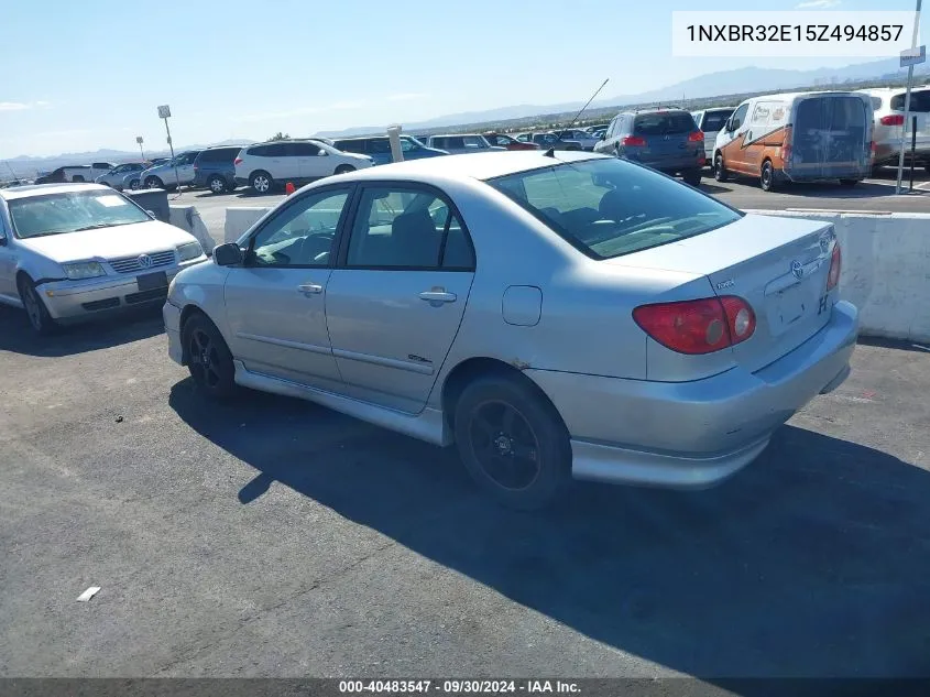 1NXBR32E15Z494857 2005 Toyota Corolla S