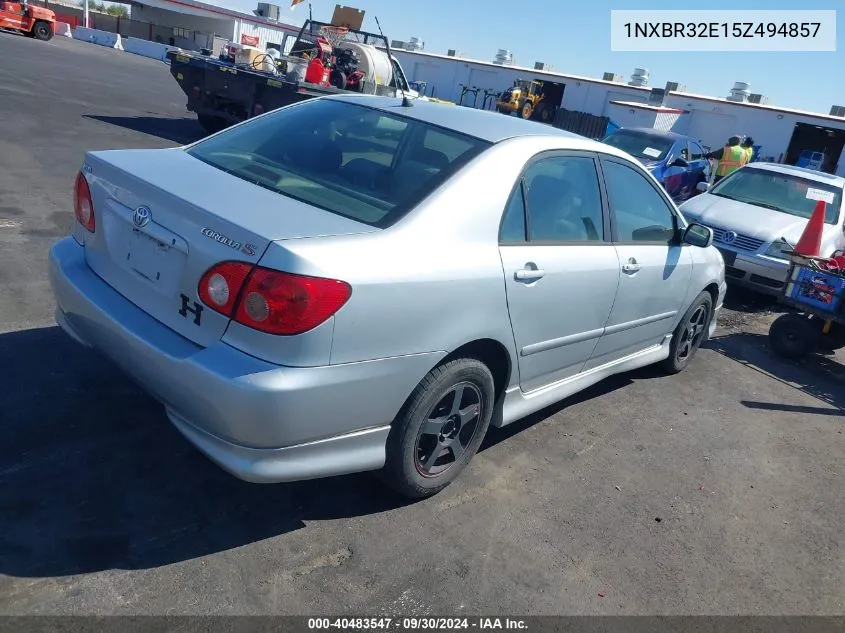 2005 Toyota Corolla S VIN: 1NXBR32E15Z494857 Lot: 40483547