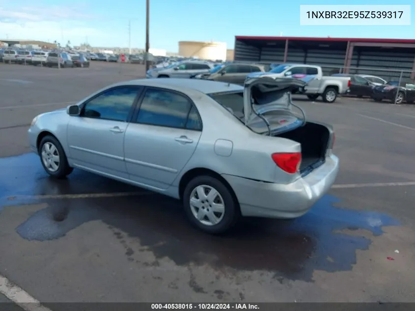 2005 Toyota Corolla Le VIN: 1NXBR32E95Z539317 Lot: 40538015