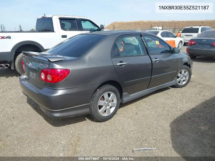 2005 Toyota Corolla S VIN: 1NXBR30E55Z521187 Lot: 40579947