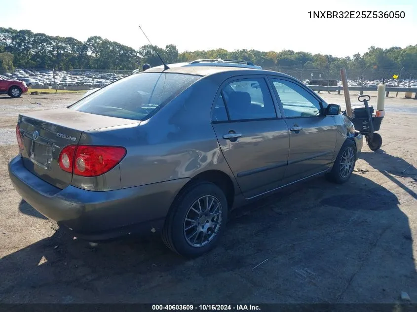 2005 Toyota Corolla Ce VIN: 1NXBR32E25Z536050 Lot: 40603609