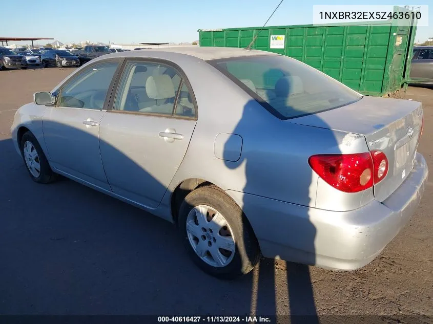 2005 Toyota Corolla Le VIN: 1NXBR32EX5Z463610 Lot: 40616427