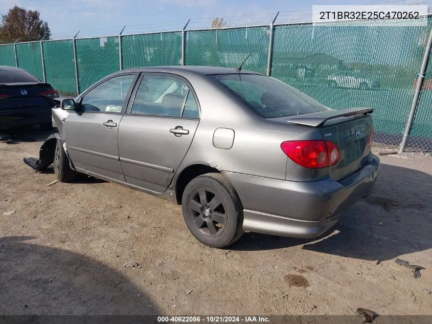 2005 Toyota Corolla S VIN: 2T1BR32E25C470262 Lot: 40622086