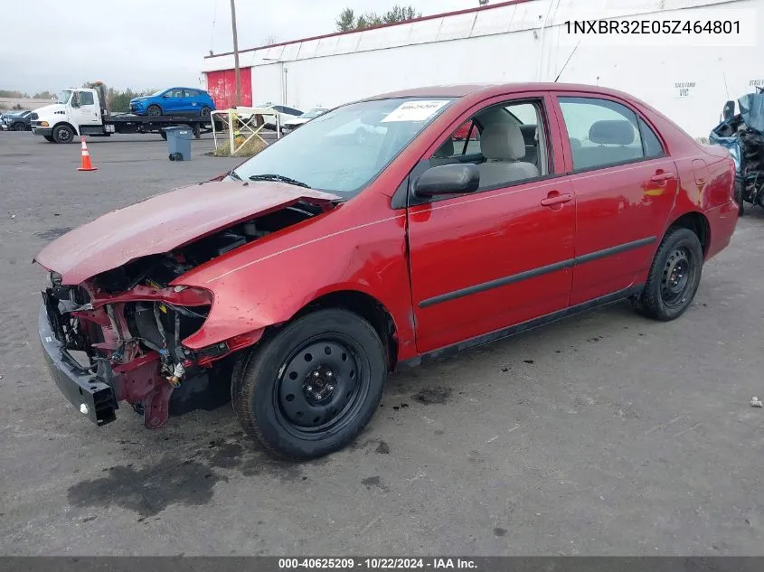 2005 Toyota Corolla Ce VIN: 1NXBR32E05Z464801 Lot: 40625209