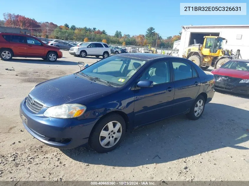 2005 Toyota Corolla Le VIN: 2T1BR32E05C326631 Lot: 40665360