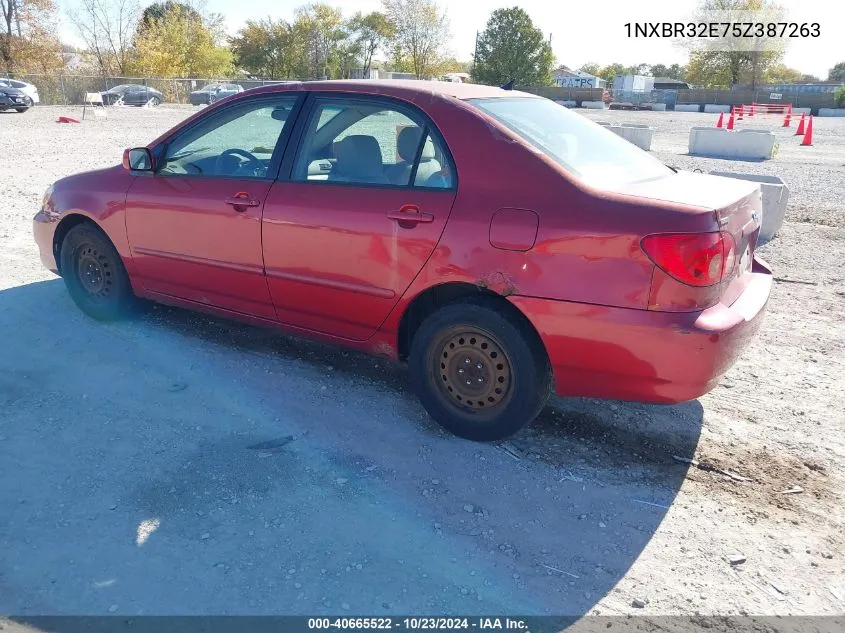 2005 Toyota Corolla Le VIN: 1NXBR32E75Z387263 Lot: 40665522