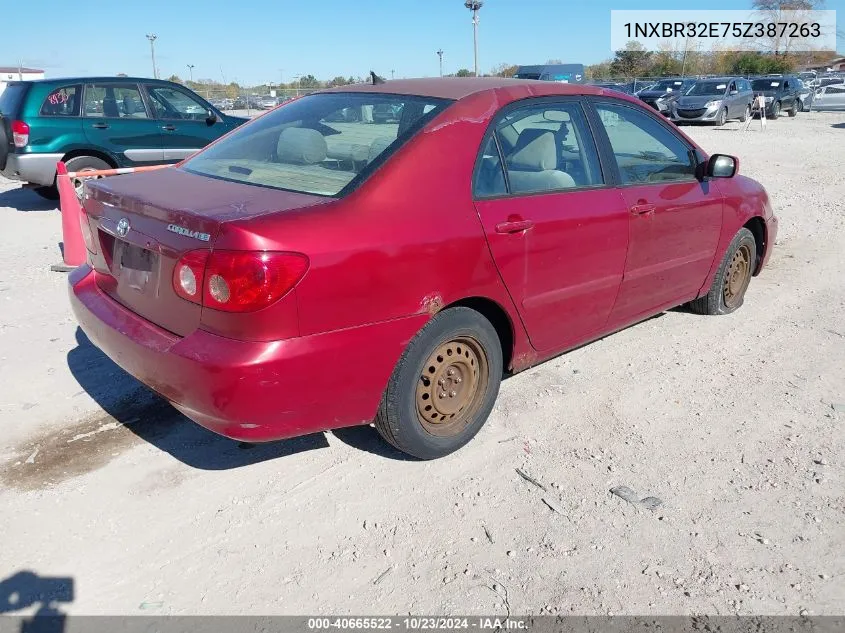 2005 Toyota Corolla Le VIN: 1NXBR32E75Z387263 Lot: 40665522