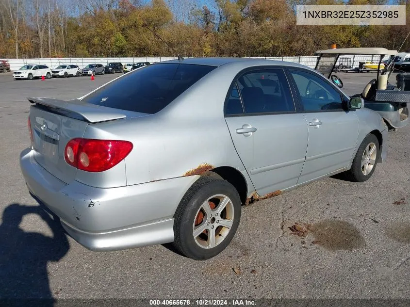 2005 Toyota Corolla S VIN: 1NXBR32E25Z352985 Lot: 40665678