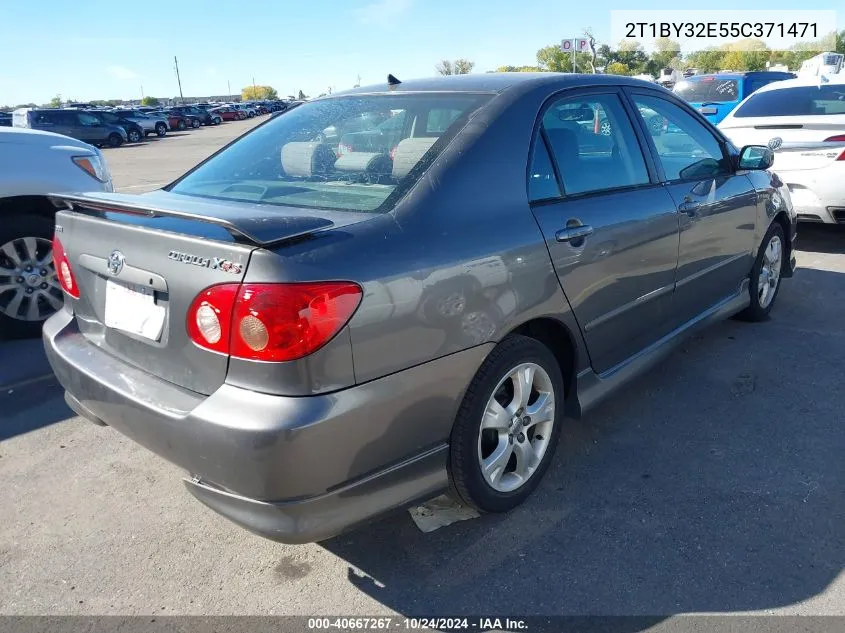 2005 Toyota Corolla Xrs VIN: 2T1BY32E55C371471 Lot: 40667267