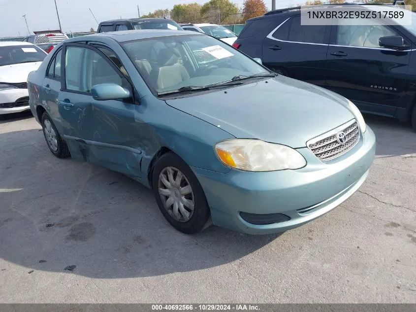 2005 Toyota Corolla Le VIN: 1NXBR32E95Z517589 Lot: 40692566