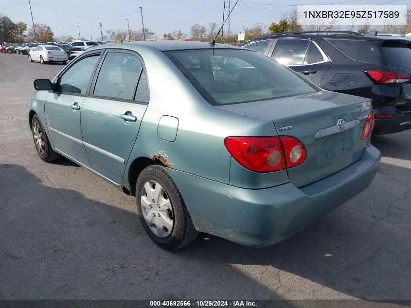 2005 Toyota Corolla Le VIN: 1NXBR32E95Z517589 Lot: 40692566